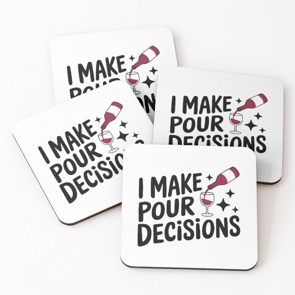Item preview, I Make Pour Decisions! Cute Wine Drinker Pun designed and sold by PMCreative.