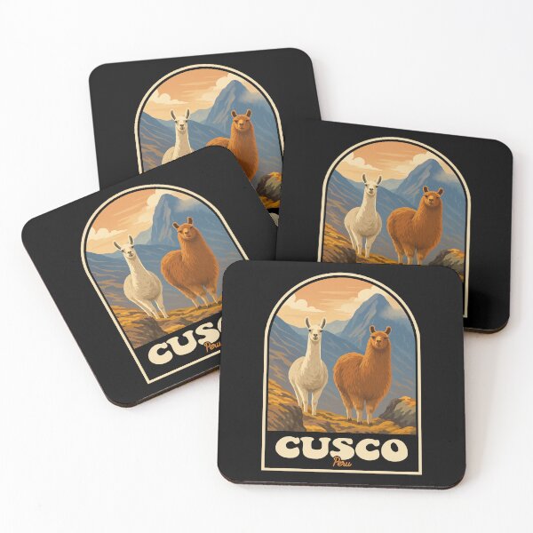 Item preview, Cusco Peru Llama Andes Adventure Vintage Artwork designed and sold by JackCurtis1991.