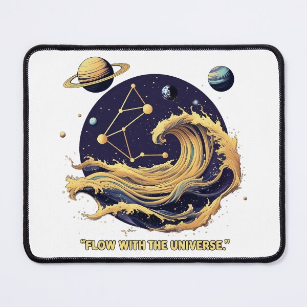 Item preview, Flow with the Universe – Cosmic Wave and Planets Design designed and sold by DigitalColorInk.