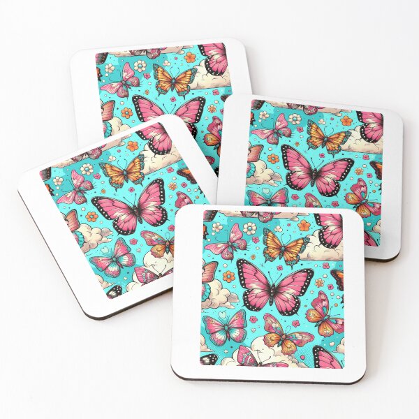 Item preview, Colorful Comic Butterflies – AI Artwork of Beautiful Butterfly Collection for Clothing and Accessories for Nature Lovers designed and sold by knalpot-design.
