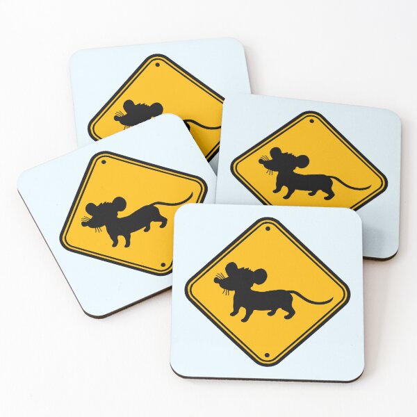 Item preview, Evil Mouse Sign Warning Caution Danger Zone Area designed and sold by shirt-o-mat.