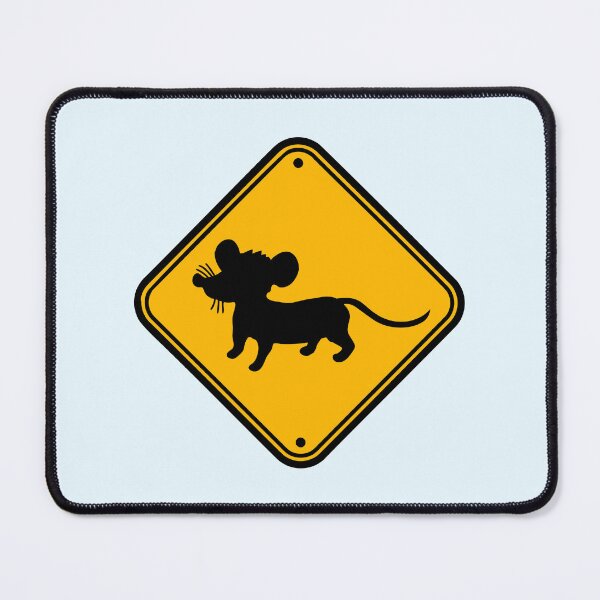 Item preview, Evil Mouse Sign Warning Caution Danger Zone Area designed and sold by shirt-o-mat.