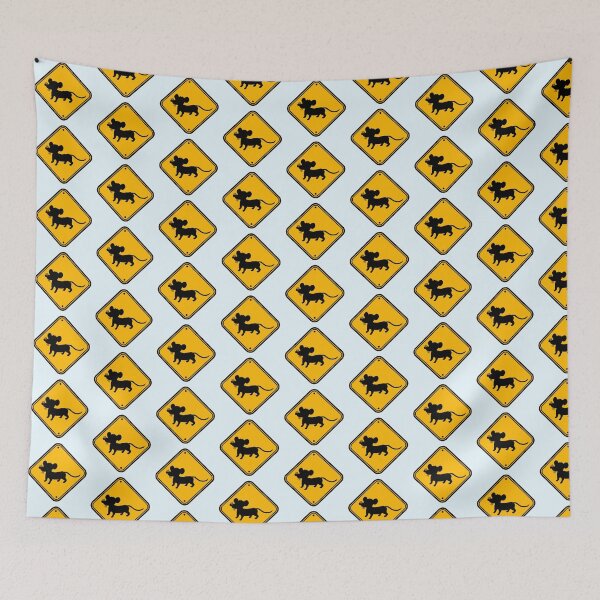 Item preview, Evil Mouse Sign Warning Caution Danger Zone Area designed and sold by shirt-o-mat.