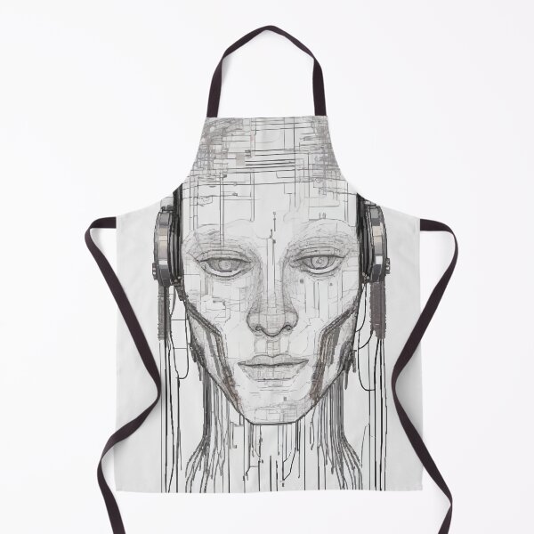 Item preview, Wired Consciousness: The Face of AI designed and sold by AbstractAnom.