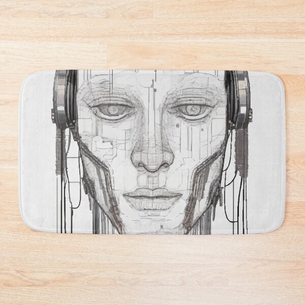 Item preview, Wired Consciousness: The Face of AI designed and sold by AbstractAnom.