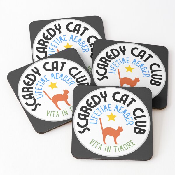 Item preview, Scaredy Cat Club Lifetime Member Patch – Funny Pet Accessory Design by Sir Walter Wally - White designed and sold by thistledewcraft.