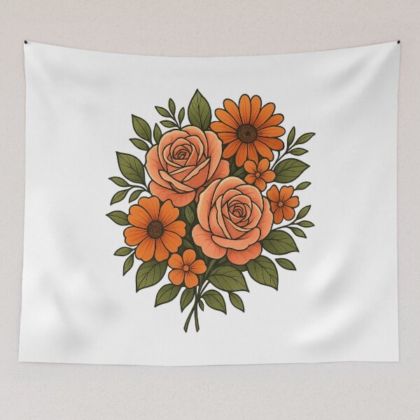 Item preview, Floral Harmony – Orange Bloom Collection designed and sold by PastimeMastery.