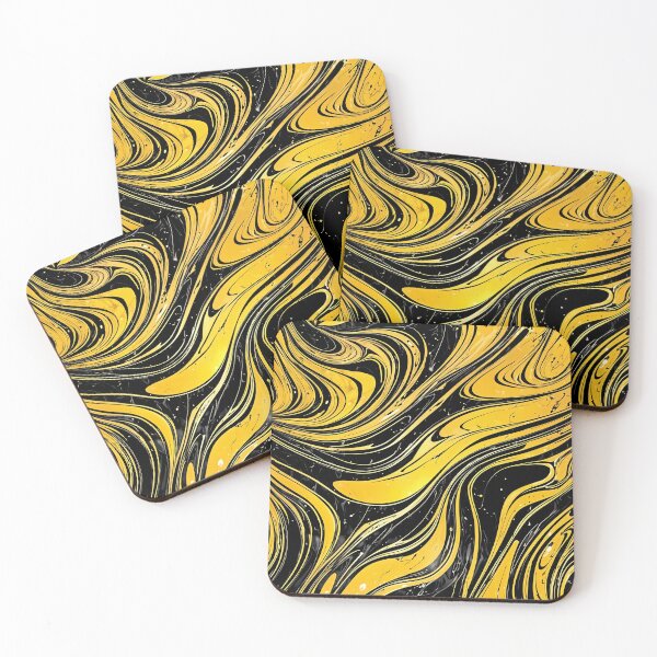 Item preview, Yellow and black marble designed and sold by RishabhArts1.