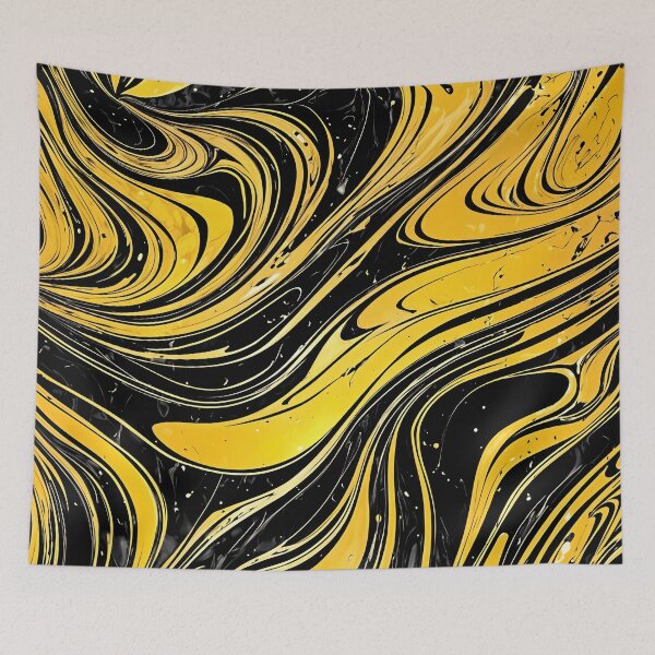 Item preview, Yellow and black marble designed and sold by RishabhArts1.
