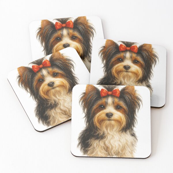 Item preview, Biewer Elegance – Portrait with a Red Bow designed and sold by SAS-Designer.