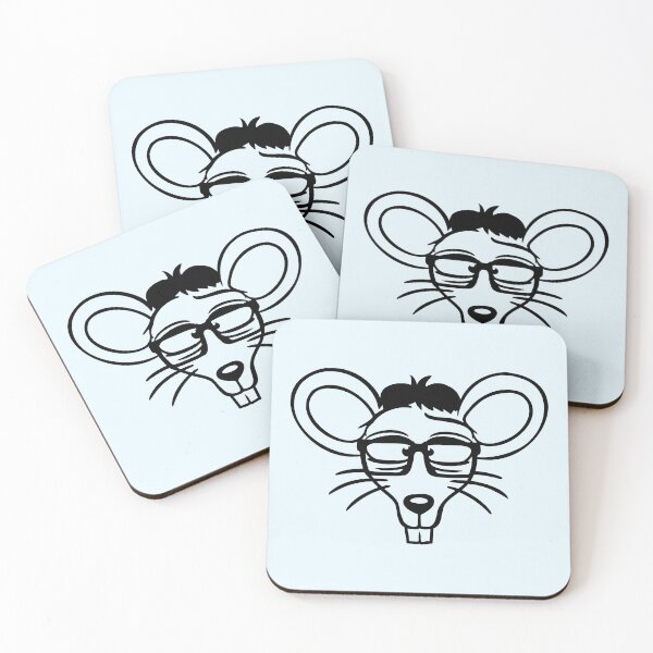 Item preview, Mouse Nerd Geek Horn-Rimmed Glasses Smart Cool designed and sold by shirt-o-mat.