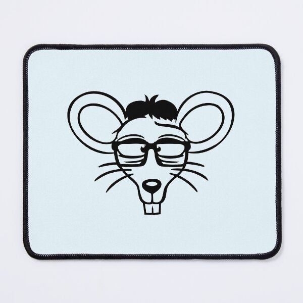 Item preview, Mouse Nerd Geek Horn-Rimmed Glasses Smart Cool designed and sold by shirt-o-mat.