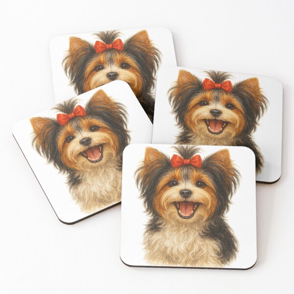 Item preview, Joy in Fur – Smiling Biewer with a Bow designed and sold by SAS-Designer.