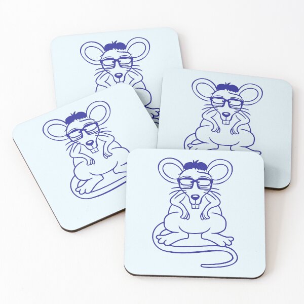 Item preview, Mouse Nerd Geek Horn-Rimmed Glasses Smart Cool designed and sold by shirt-o-mat.
