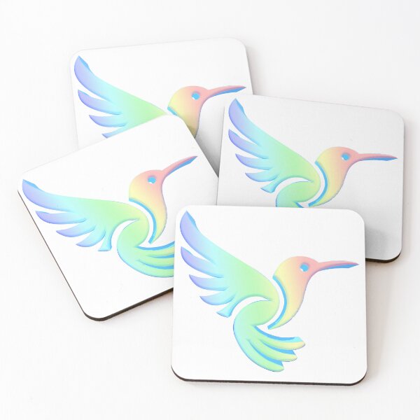 Item preview, Colorful Gradient Abstract Hummingbird designed and sold by AmbientArtCo.