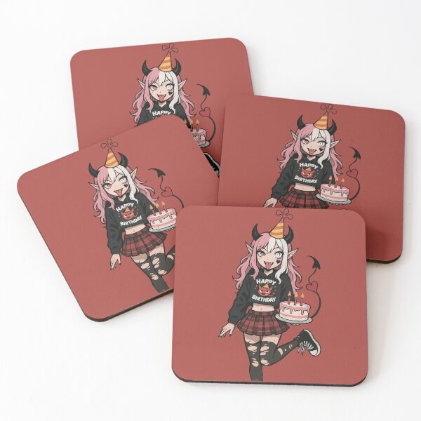 Item preview, Cute Demon Girl Goth Happy Birthday designed and sold by TomFrontierArt.