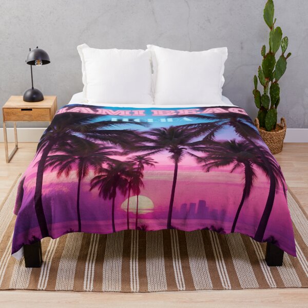 Item preview, Miami Vice Vibes: Retro '80s Sunset Skyline Poster designed and sold by Ceemko's Vintage Corner.