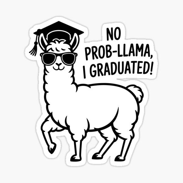 Item preview, Cool Llama Graduation Strut designed and sold by theartfulaspie.