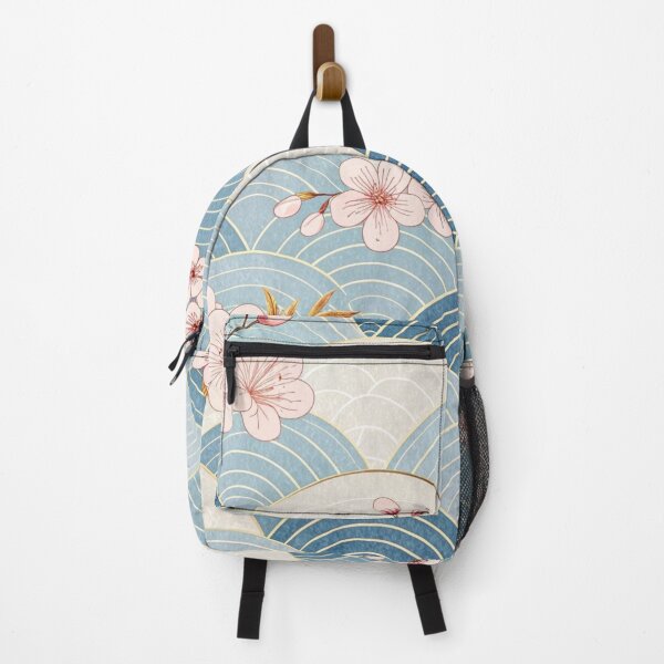 Item preview, Seamless Japanese Waves & Sakura Pattern • Elegant Minimal Oriental Design designed and sold by ArtiQreate.