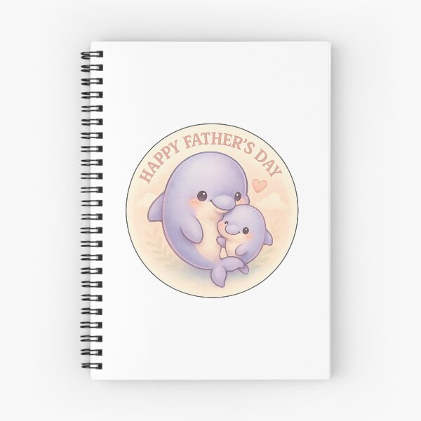 Item preview, Vintage Chibi Dolphin Dad and Baby Sticker | Cute Father’s Day Illustration designed and sold by Nuist25.