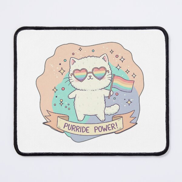 Item preview, Purride Power Chibi Cat | Cute Pride Month LGBTQ Rainbow Cat Illustration designed and sold by Nuist25.