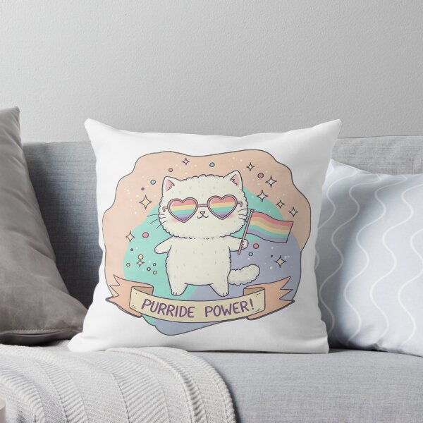 Item preview, Purride Power Chibi Cat | Cute Pride Month LGBTQ Rainbow Cat Illustration designed and sold by Nuist25.
