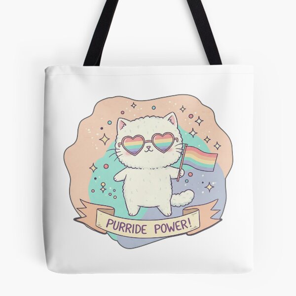 Item preview, Purride Power Chibi Cat | Cute Pride Month LGBTQ Rainbow Cat Illustration designed and sold by Nuist25.