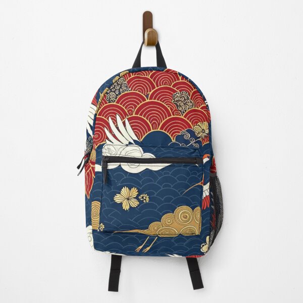 Item preview, Japanese Cranes & Clouds Pattern • Bold Oriental Seamless Design designed and sold by ArtiQreate.