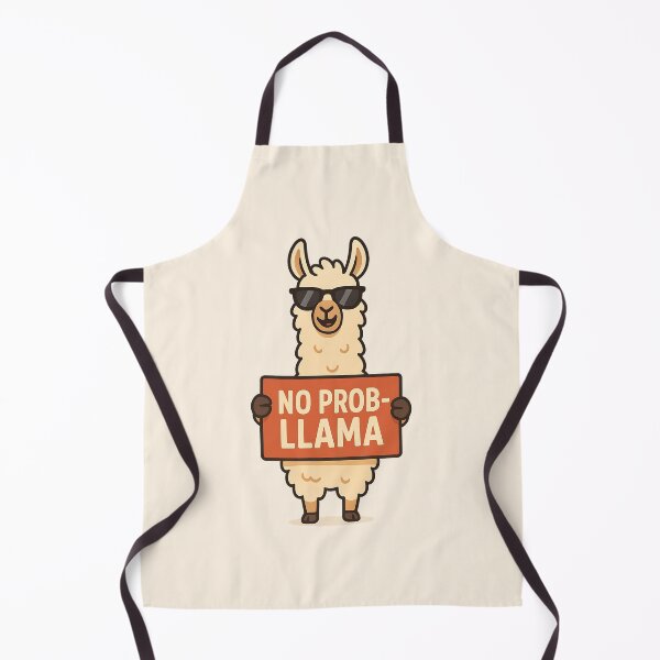 Item preview, No Prob-llama Funny Llama – Cool Cartoon Animal Pun designed and sold by stylishdzign.