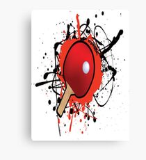 Ping Pong Table Tennis Canvas Print