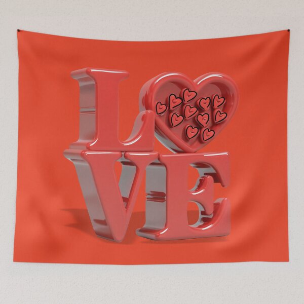 Item preview, Red 3D inscription LOVE designed and sold by HarridanCreates.