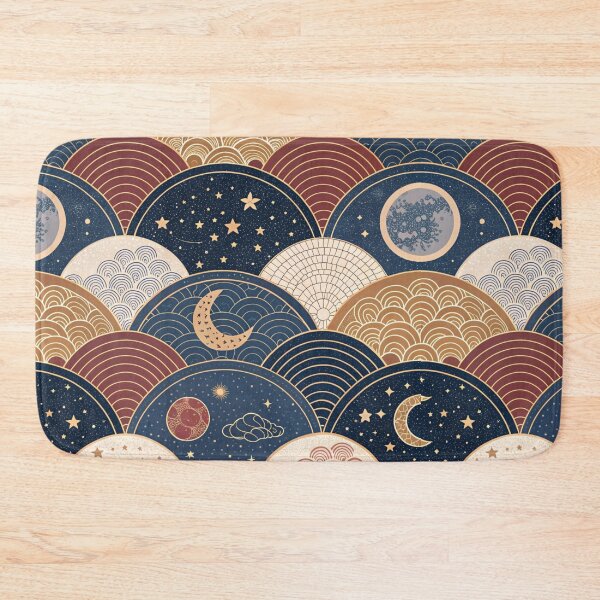 Item preview, Cosmic Wabi-Sabi Waves • Japanese Kimono Inspired Seamless Pattern designed and sold by ArtiQreate.