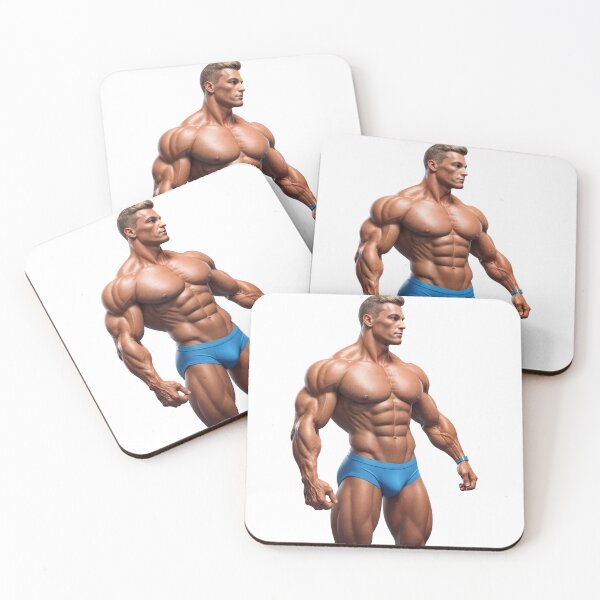 Item preview, Ultra Muscular Bodybuilder Sticker – Bold Fitness Art #111 designed and sold by ForeverPrintsOK.