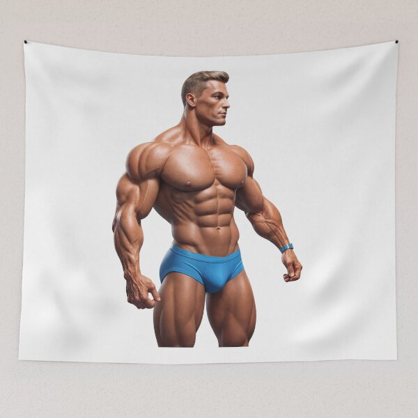 Item preview, Ultra Muscular Bodybuilder Sticker – Bold Fitness Art #111 designed and sold by ForeverPrintsOK.