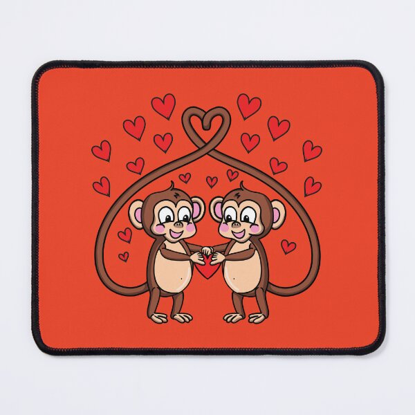 Item preview, Two monkeys in love designed and sold by HarridanCreates.
