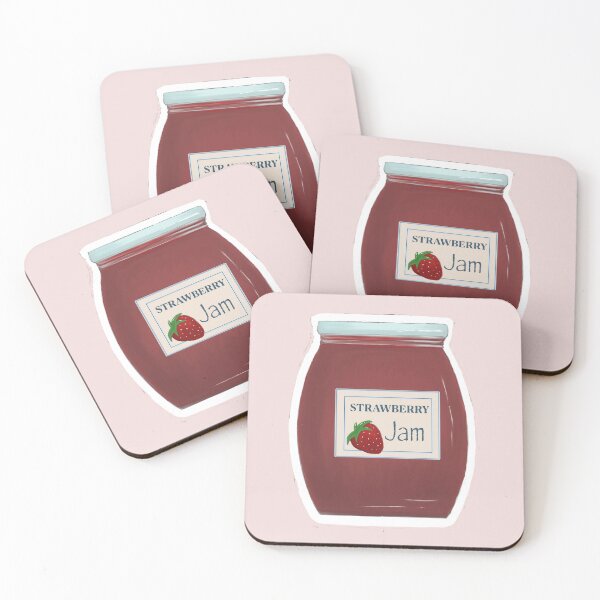 Item preview, Cute Strawberry Jam Jar Sticker – Hand-Drawn Pantry Art designed and sold by CreationbyNiki.