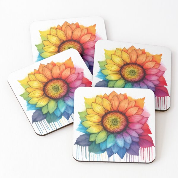 Item preview, Dripping Rainbow Sunflower designed and sold by BeachBreezyVA.