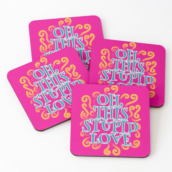 Item preview, Blue inscription 'Oh this stupid love' designed and sold by HarridanCreates.