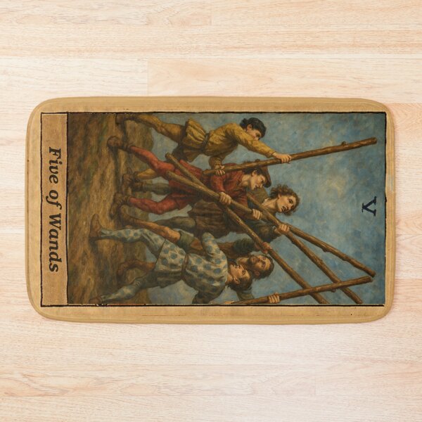 Item preview, Tarot: Five of Wands designed and sold by skoolsarecool.