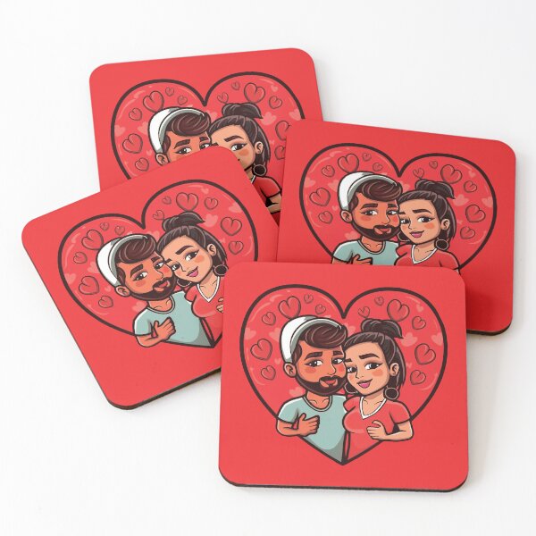 Item preview, Couple in love in the shape of a heart designed and sold by HarridanCreates.
