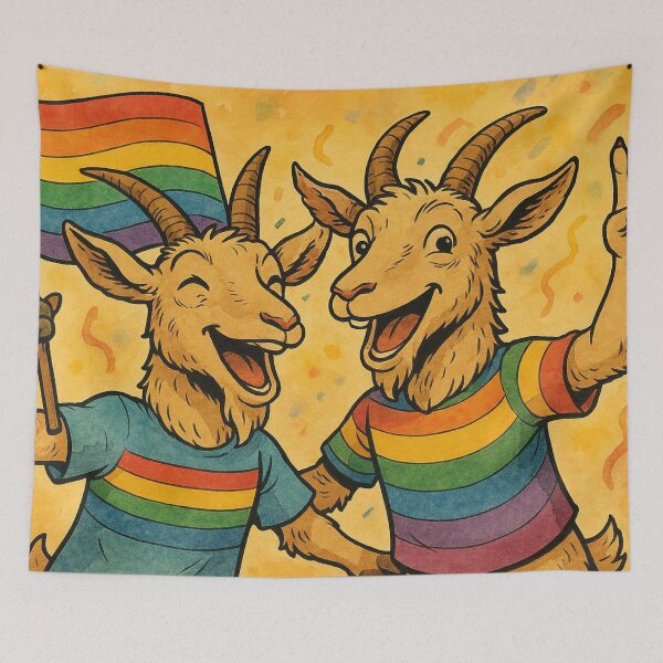 Item preview, Goats celebrate Pride Month designed and sold by Mauswohn.