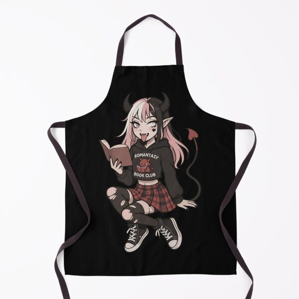 Item preview, Cute Demon Girl Goth Romantasy Book Club designed and sold by TomFrontierArt.