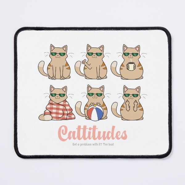 Item preview, Cattitudes – Cool Cat Expressions with Maximum Sass Orange Tabby Tee designed and sold by Spaabus.