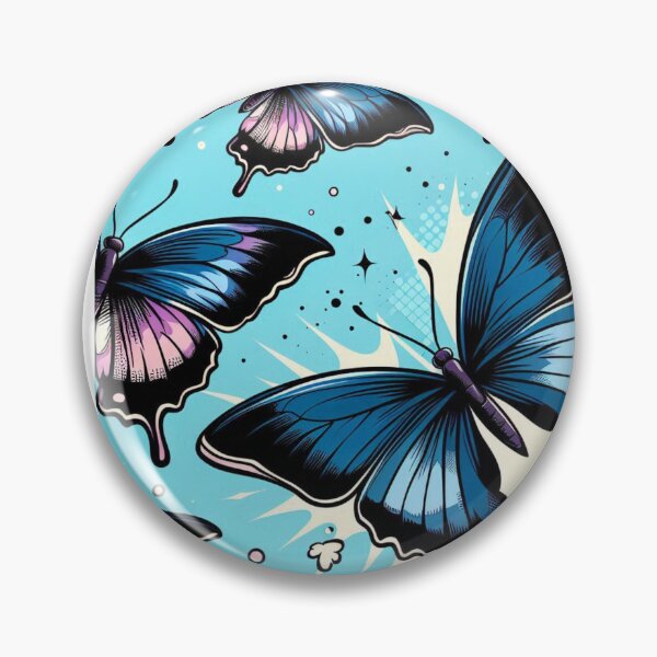 Item preview, Beautiful Comic Butterflies – AI Artwork Colorful Butterfly Collection for Animal Lovers, Nature Fans, and Bold Styles designed and sold by knalpot-design.