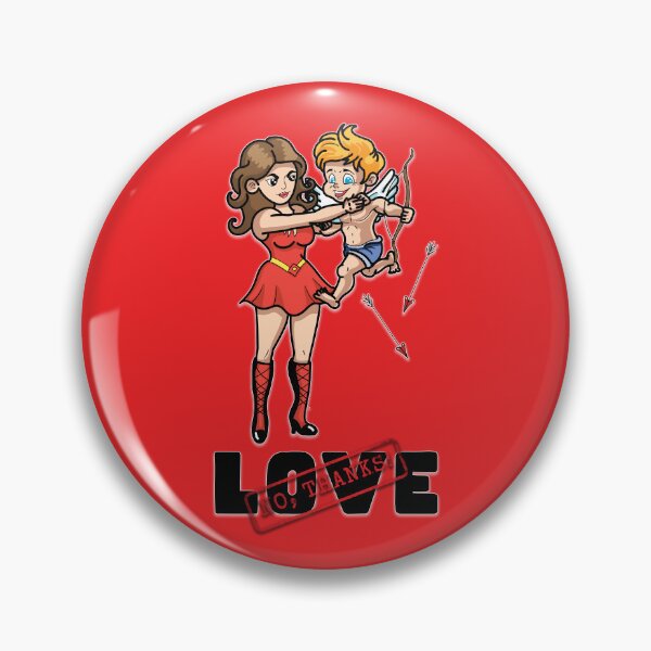Item preview, Anti-Valentine's Day design with a woman strangling Cupid designed and sold by HarridanCreates.