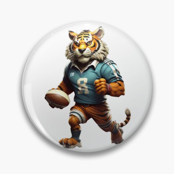 Item preview, Rugby Tiger Power – Fierce Jungle Warrior Mascot designed and sold by RAA-Logo-Image.