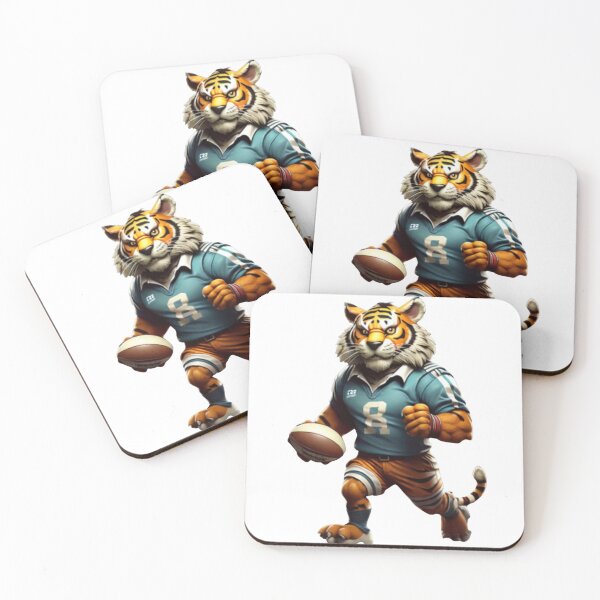 Item preview, Rugby Tiger Power – Fierce Jungle Warrior Mascot designed and sold by RAA-Logo-Image.