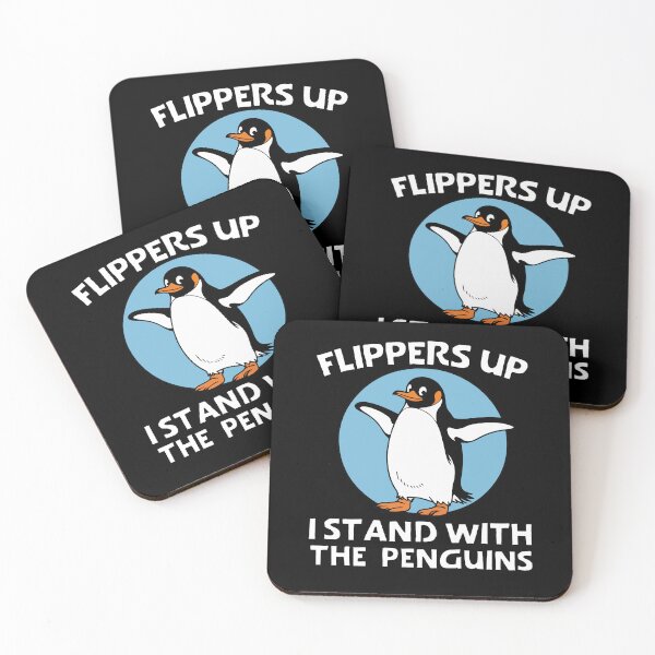 Item preview, Funny Penguin Flippers Up I Stand With The Penguins designed and sold by khallidaart.