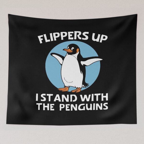 Item preview, Funny Penguin Flippers Up I Stand With The Penguins designed and sold by khallidaart.