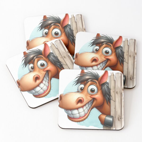 Item preview, Smiling brown horse behind fence. designed and sold by barmaz.